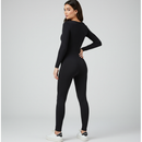 Macacão Bodycon Slim – Manga Longa e Cintura Alta
