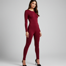 Macacão Bodycon Slim – Manga Longa e Cintura Alta