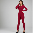 Macacão Bodycon Slim – Manga Longa e Cintura Alta