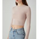 Cropped Manga Longa Slim – Básico