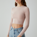 Cropped Manga Longa Slim – Básico