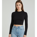 Cropped Manga Longa Slim – Básico