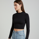 Cropped Manga Longa Slim – Básico