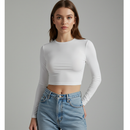 Cropped Manga Longa Slim – Básico