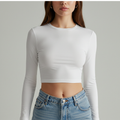Cropped Manga Longa Slim – Básico