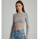 Cropped Manga Longa Slim – Básico