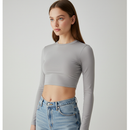 Cropped Manga Longa Slim – Básico