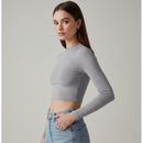 Cropped Manga Longa Slim – Básico