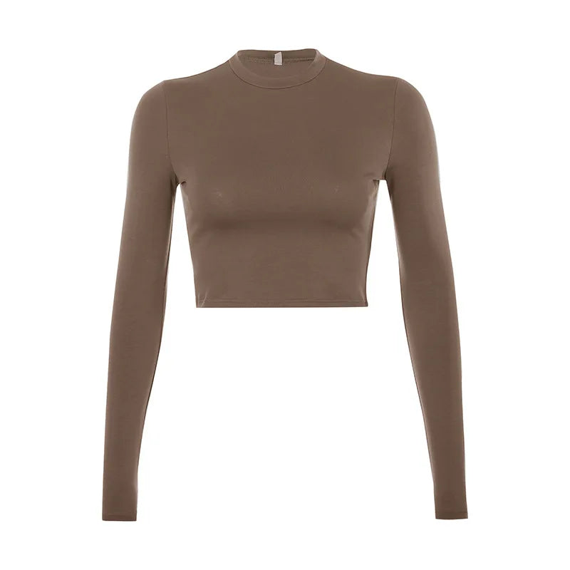 Cropped Manga Longa Slim – Básico