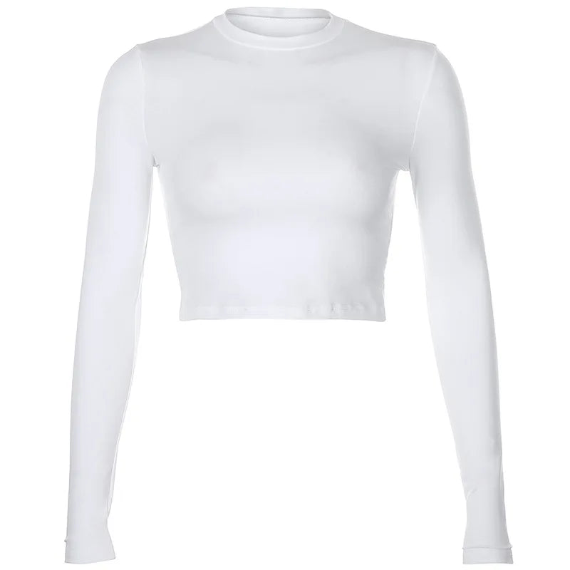 Cropped Manga Longa Slim – Básico