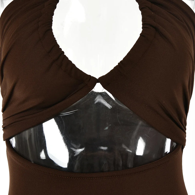 Vestido Longo Vorallia – Recortes & Fenda Ajustável